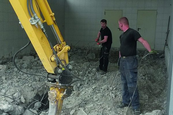 Bauarbeiten am neuen Standort